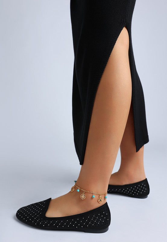 Kyrie Cut Out Detail Ballerinas - Tigbul's Variety Fashion Shop