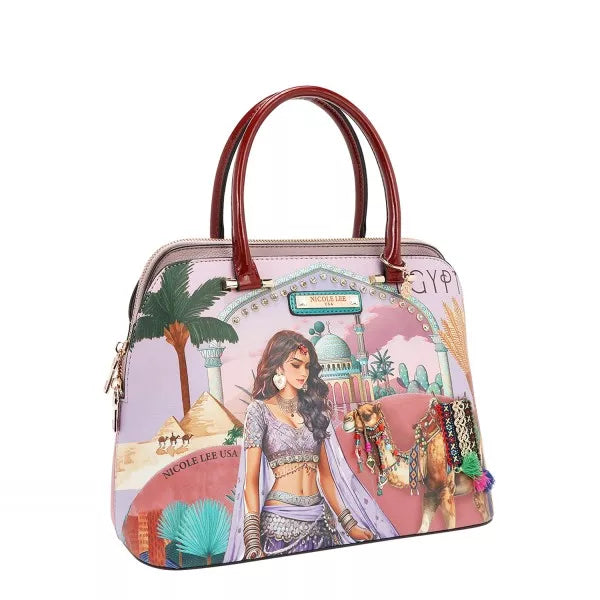 Nicole Lee USA Queen Cleopatra Dome Handbag - Tigbul's Variety Fashion Shop