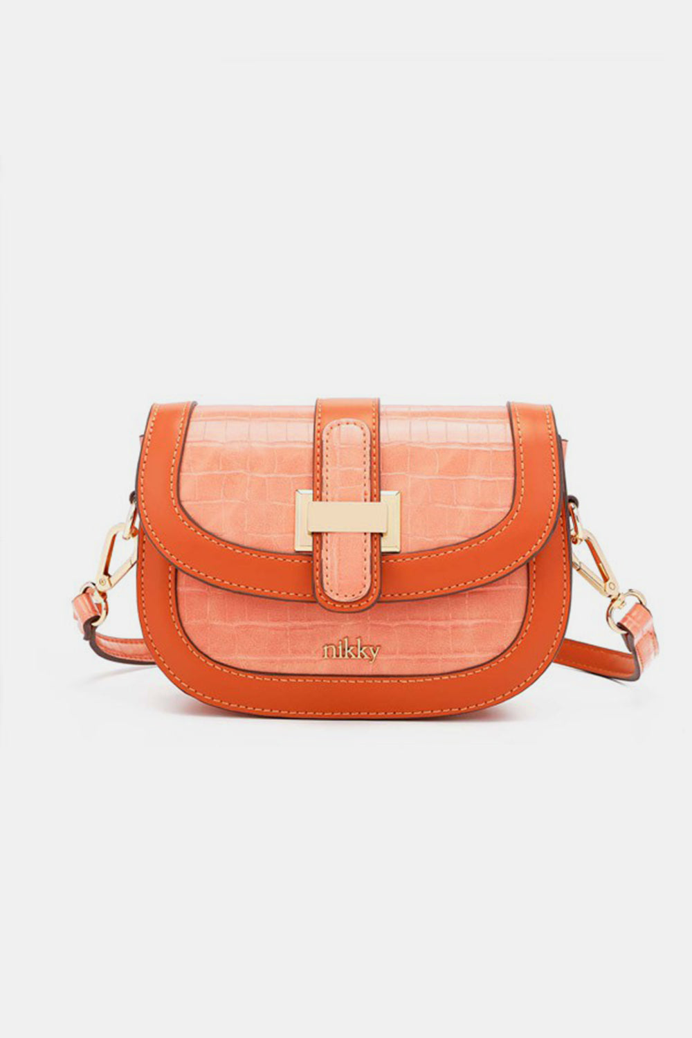 Nicole Lee USA Croc Embossed Crossbody Bag - Tigbul's Variety Fashion Shop