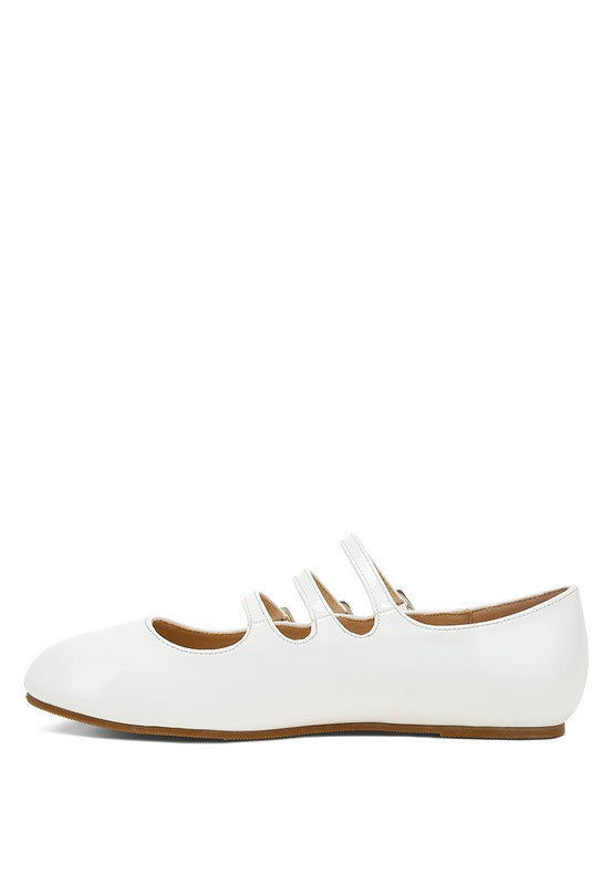 Macarina Triple Strap Mary Jane Ballerinas - Tigbul's Variety Fashion Shop