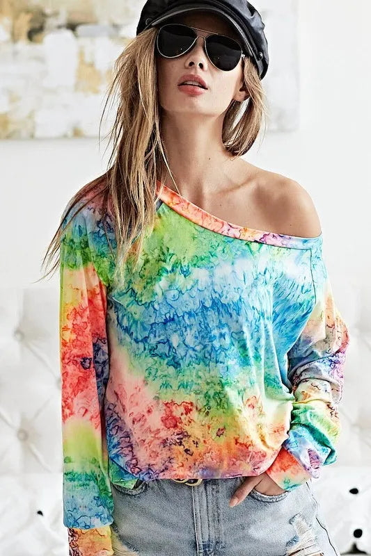 Tie Dye Soft Knit Jersey T-Shirt - Tigbul's Variety Fashion Shop