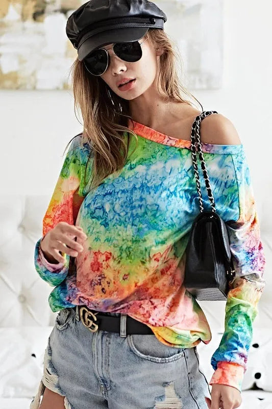 Tie Dye Soft Knit Jersey T-Shirt - Tigbul's Variety Fashion Shop