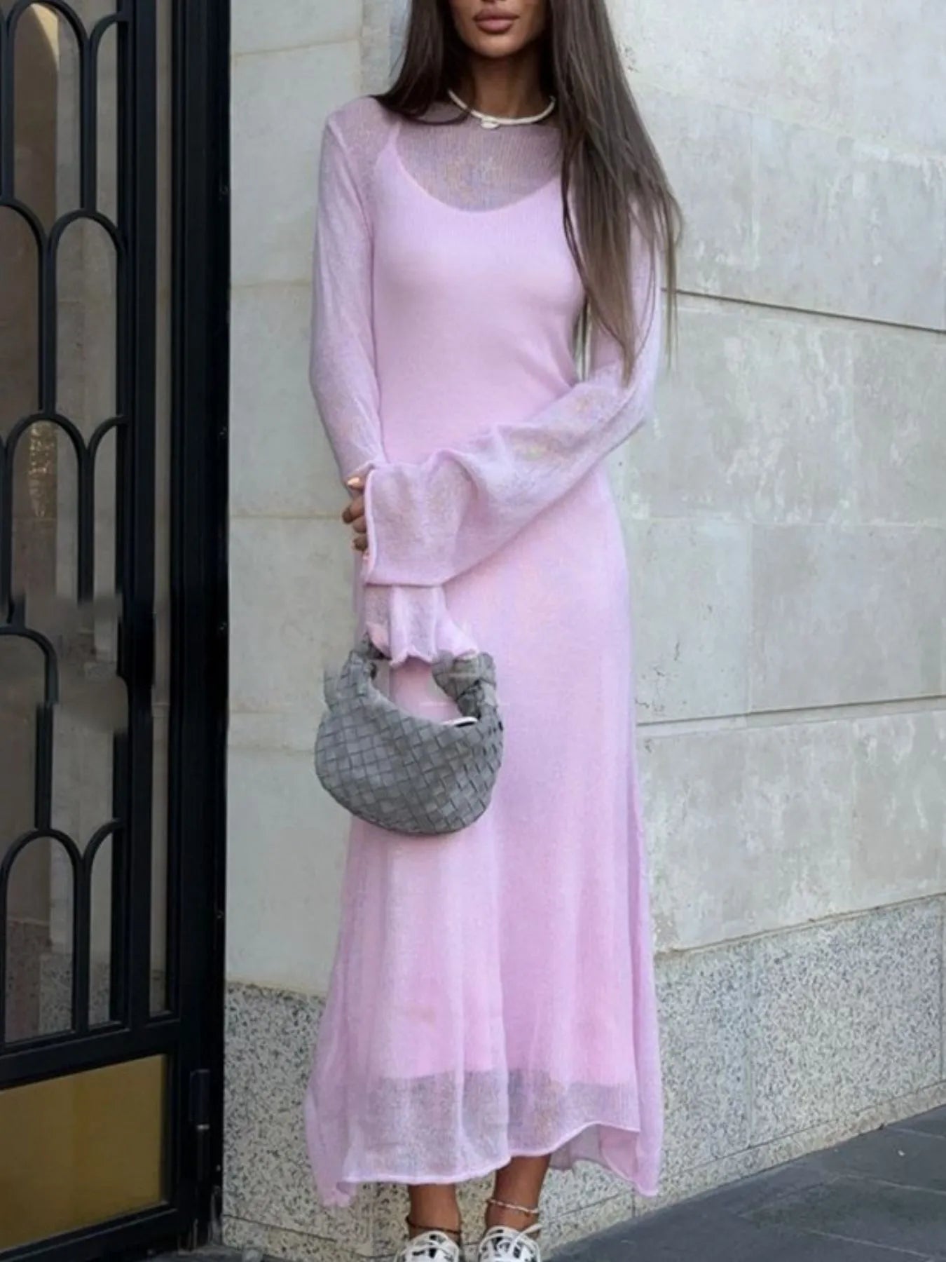Ribbed Knit Cami Dress and Cover Up Sweater Set - Tigbul's Variety Fashion Shop