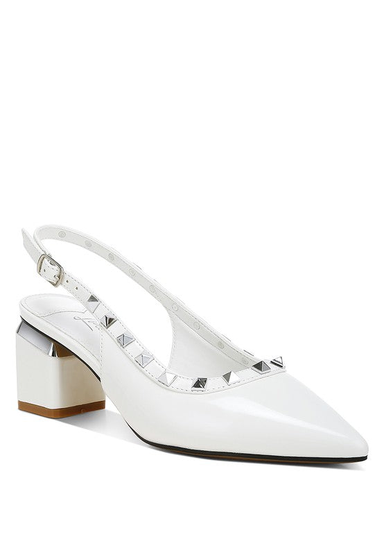 Hiral Stud Embellished Slingback Sandals - Tigbul's Variety Fashion Shop