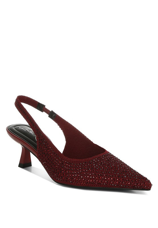 Julep Flyknit Rhinestone Slingback Sandals - Tigbul's Variety Fashion Shop