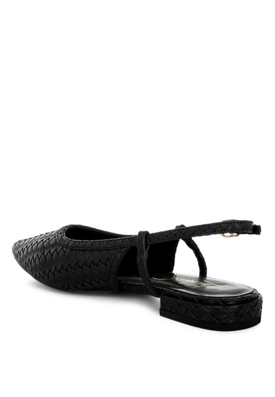 Kurina Woven Slingback Sandals - Tigbul's Variety Fashion Shop