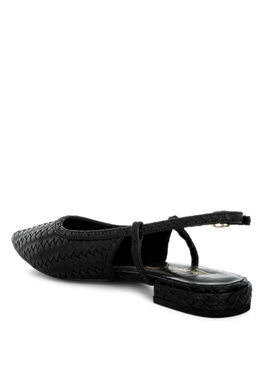 Kurina Woven Slingback Sandals - Tigbul's Variety Fashion Shop