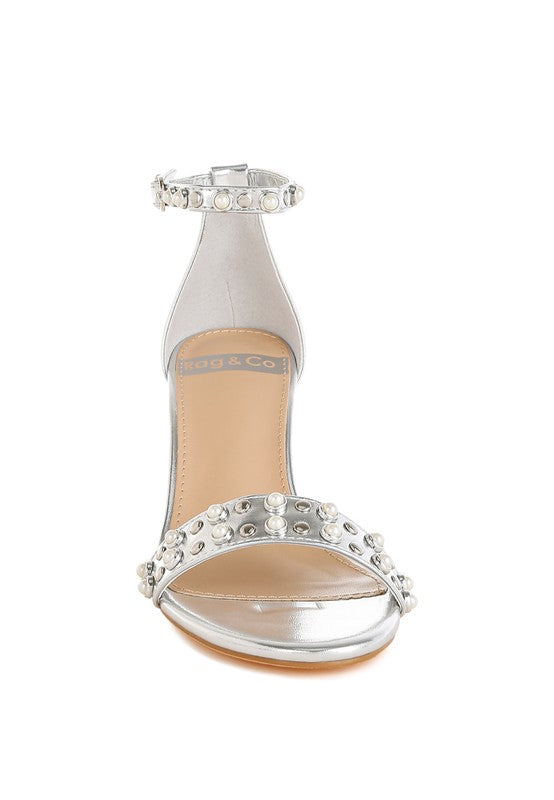 Jumera Metallic Pearl Embellished Wedges - Tigbul's Variety Fashion Shop