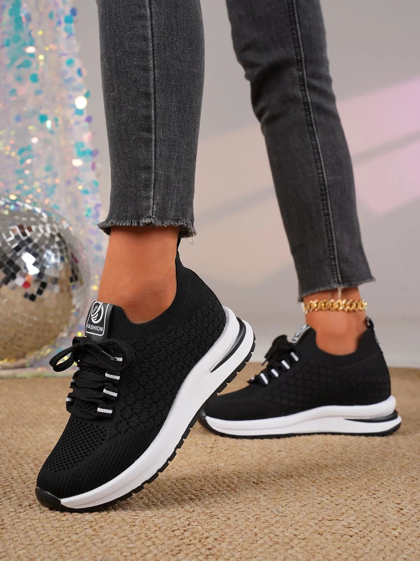 Lace Up Platform Athletic - Tigbul's Variety Fashion Shop