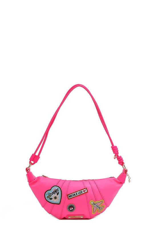 Nicole Lee USA Color Patch Croissant Bag - Tigbul's Variety Fashion Shop