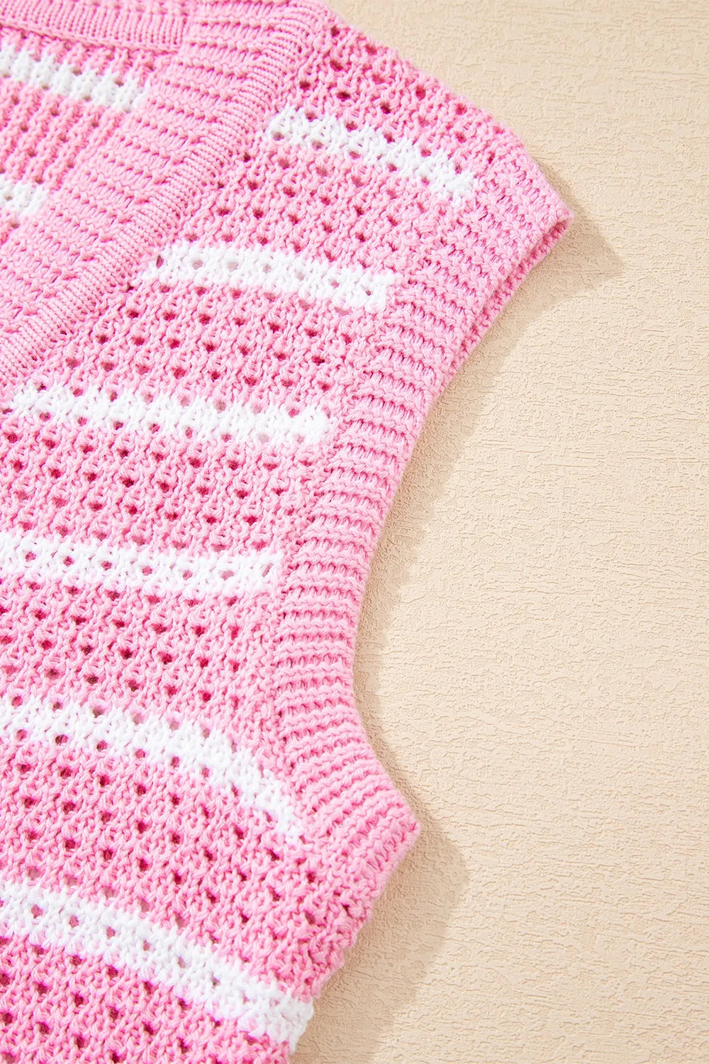 Striped Button-Up Knit Sweater Vest - Tigbul's Variety Fashion Shop