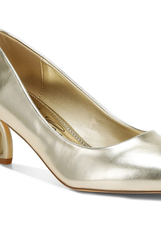 Tagetes Metallic Fantasy Heel Pumps - Tigbul's Variety Fashion Shop