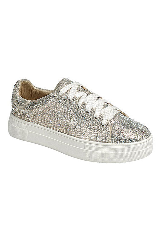 DOLCE-66-RHINESTONE SNEKAERS - Tigbul's Variety Fashion Shop