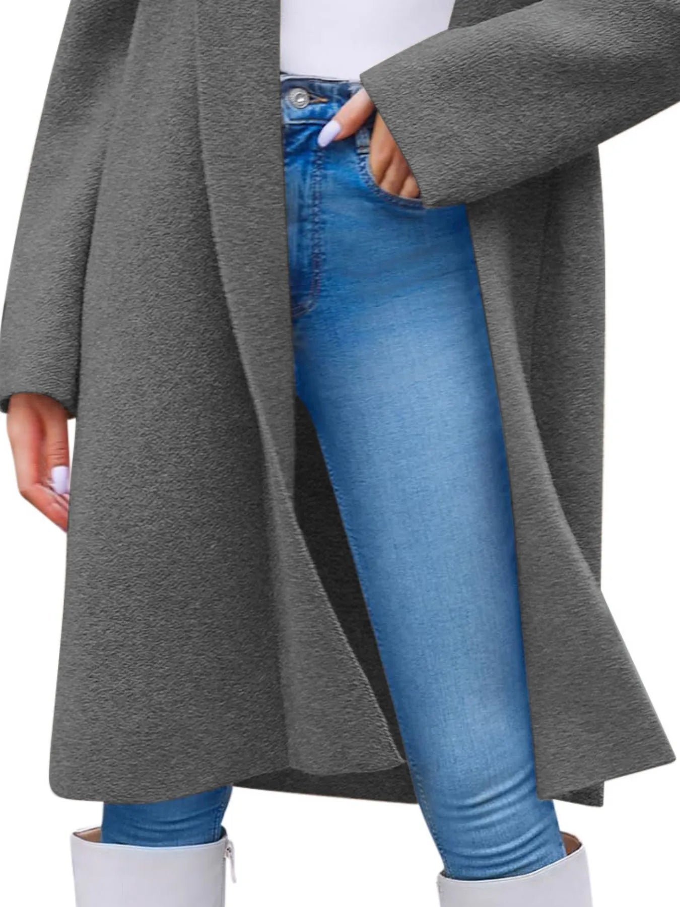 Open Front Longline Coat - Tigbul's Variety Fashion Shop