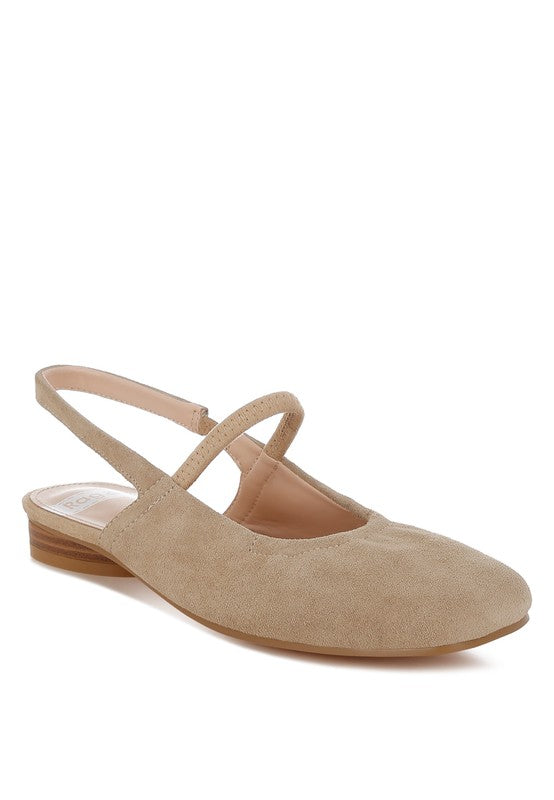Bounzi Soft Suede Leather Slingback Sandals - Tigbul's Variety Fashion Shop