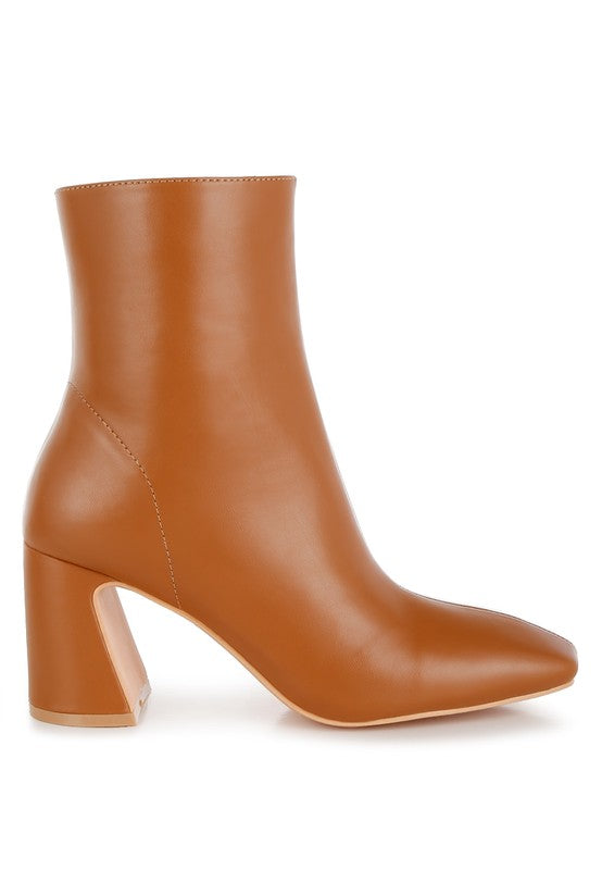 Bruna Square Toe Ankle Boots - Tigbul's Variety Fashion Shop