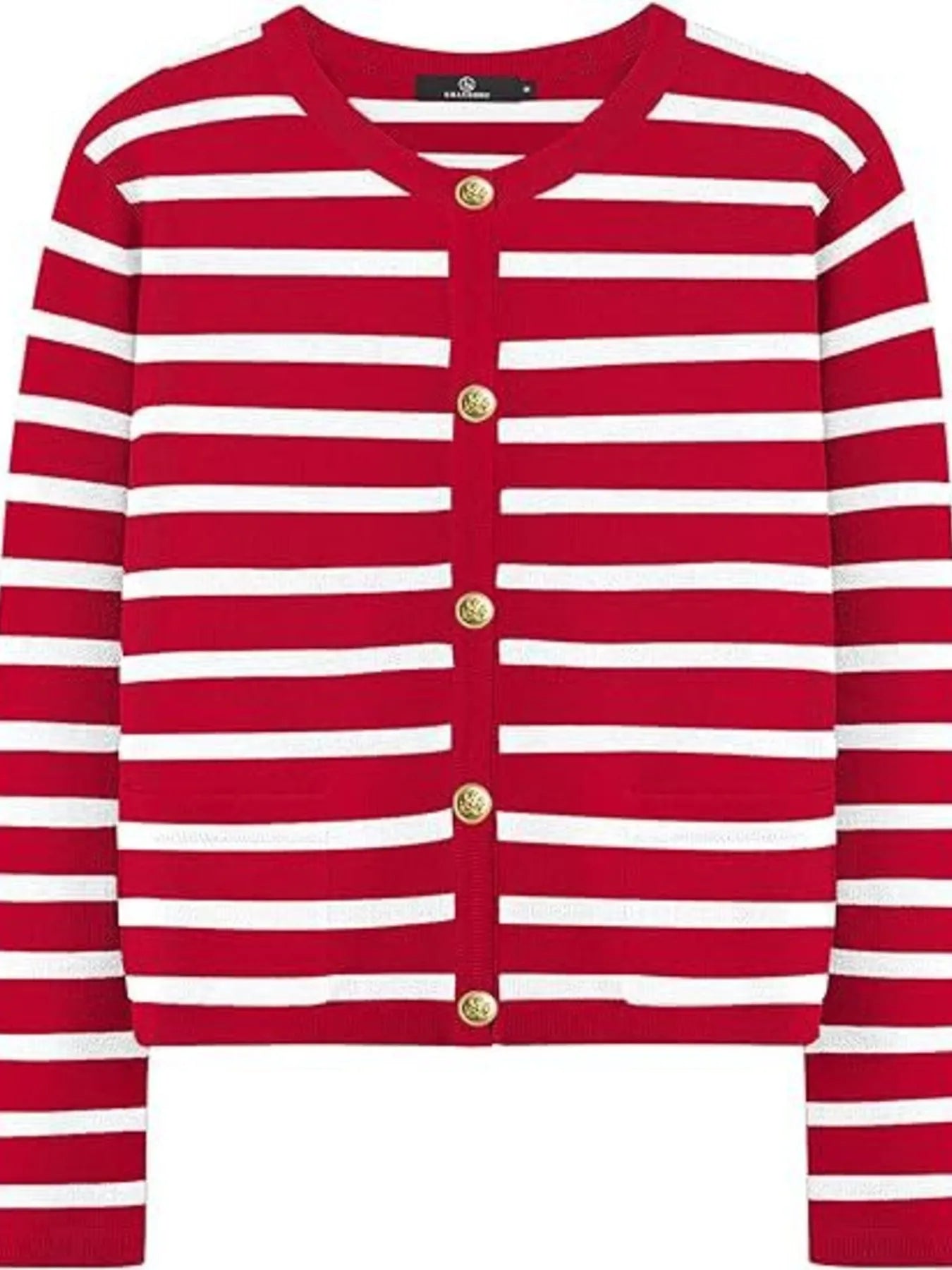 Striped Button-Up Cardigan - Tigbul's Variety Fashion Shop
