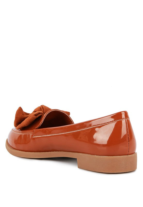 BOWBERRY BOW-TIE PATENT LOAFERS - Tigbul's Variety Fashion Shop