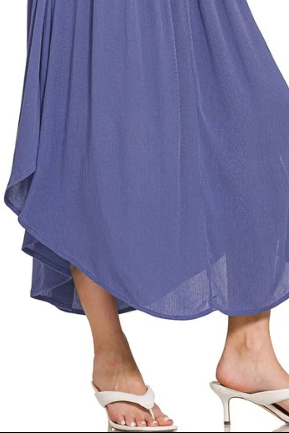 Woven Crinkle Smocked Waist Maxi Skirt W Pockets - Tigbul's Variety Fashion Shop