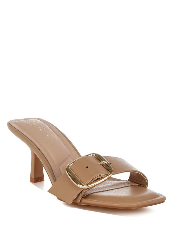 Acacia Size 7 Brown Buckle Strap Slip On Sandals - Tigbul's Variety Fashion Shop