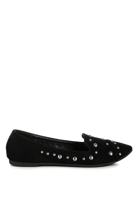 Olesia Stud Emebllished Ballet Flats - Tigbul's Variety Fashion Shop