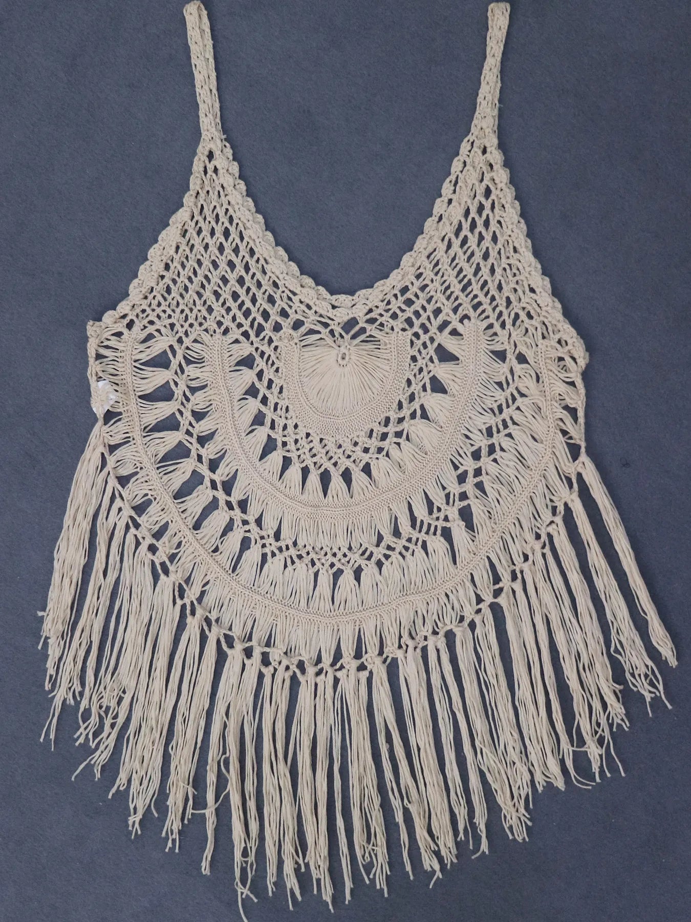 Crochet Fringe Beach Cover Up - Tigbul's Variety Fashion Shop