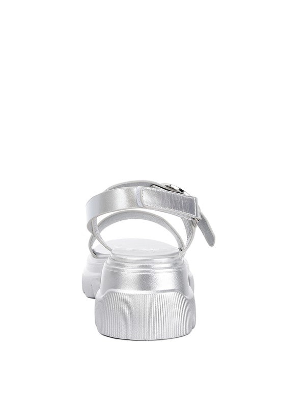 Silas Metallic Chunky Sandals - Tigbul's Variety Fashion Shop