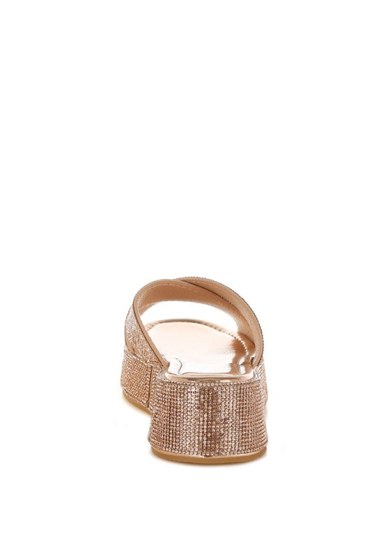 Adena Rhinestone Embellished Flatforms - Tigbul's Variety Fashion Shop