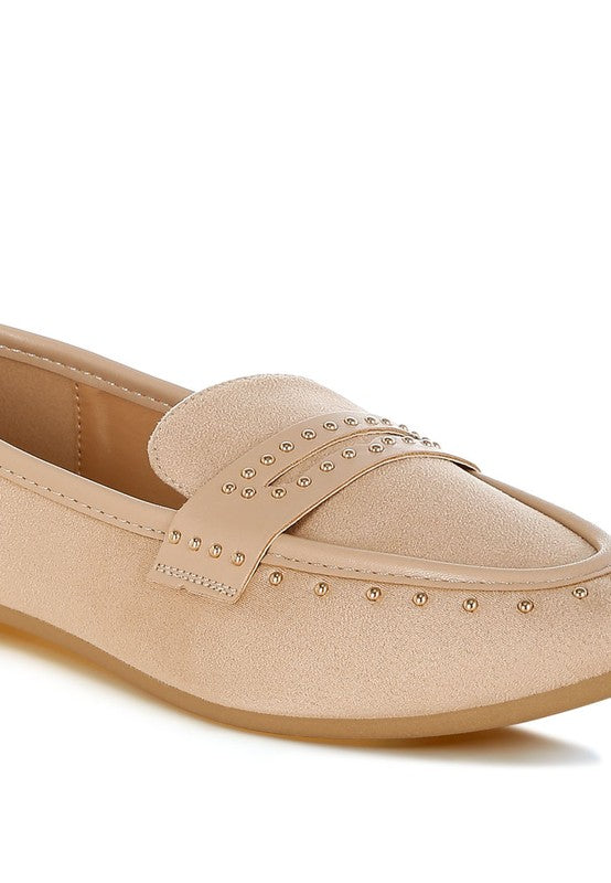 Lumina Penny Strap Studded Loafers - Tigbul's Variety Fashion Shop