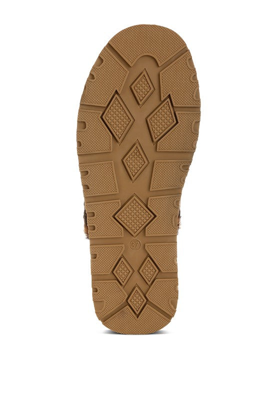 Kutchu Leopard Faux Fur Platform Classic Slingback - Tigbul's Variety Fashion Shop
