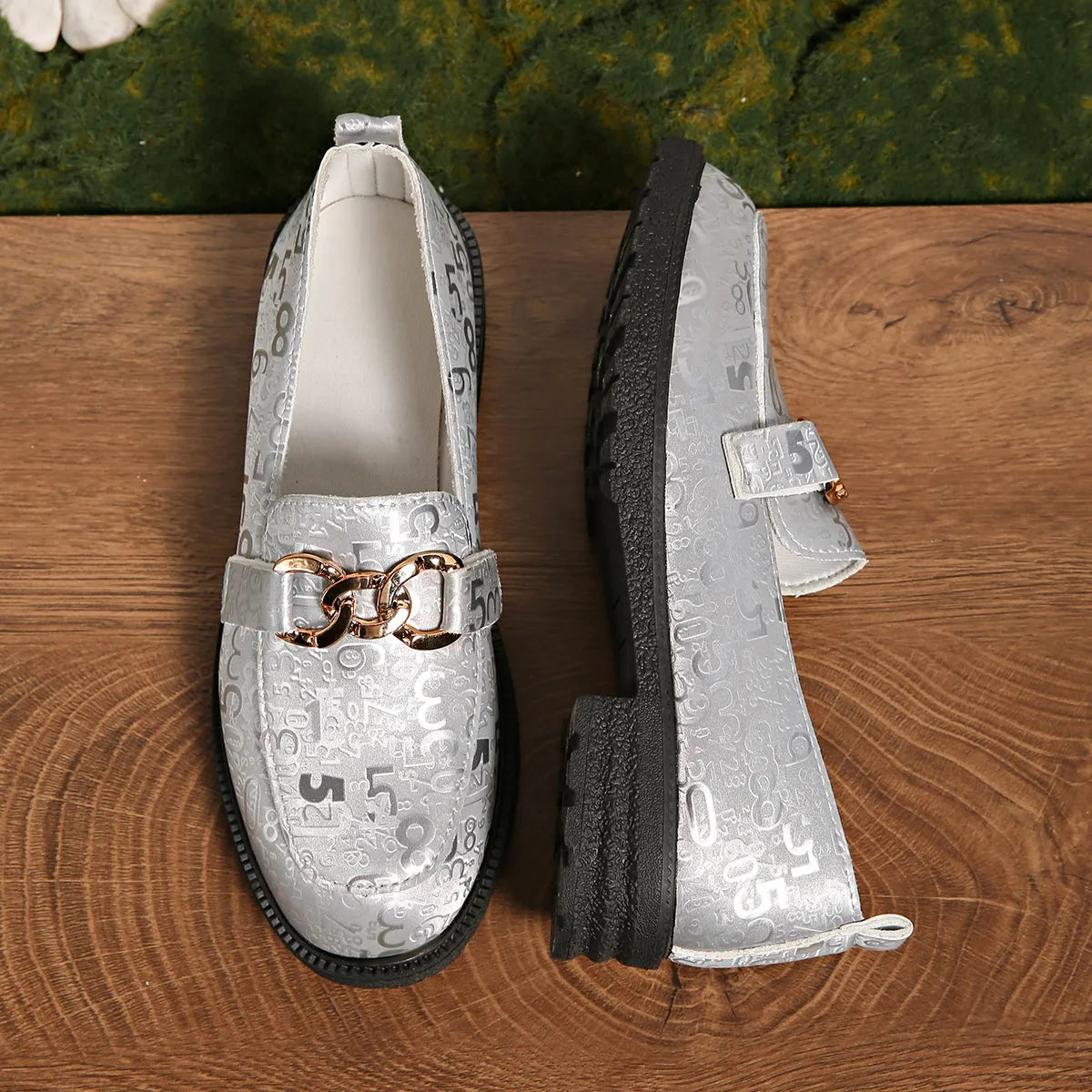 Round Toe Block Heels Loafers - Tigbul's Variety Fashion Shop