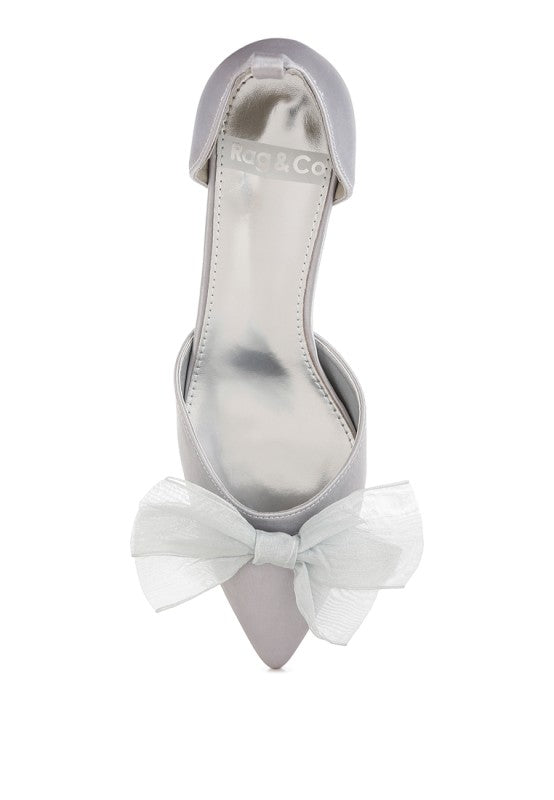 Cadell Bow Detail Satin Sandals - Tigbul's Variety Fashion Shop
