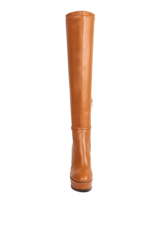 TWINKLES Patent Stiletto Heeled Long Boots - Tigbul's Variety Fashion Shop