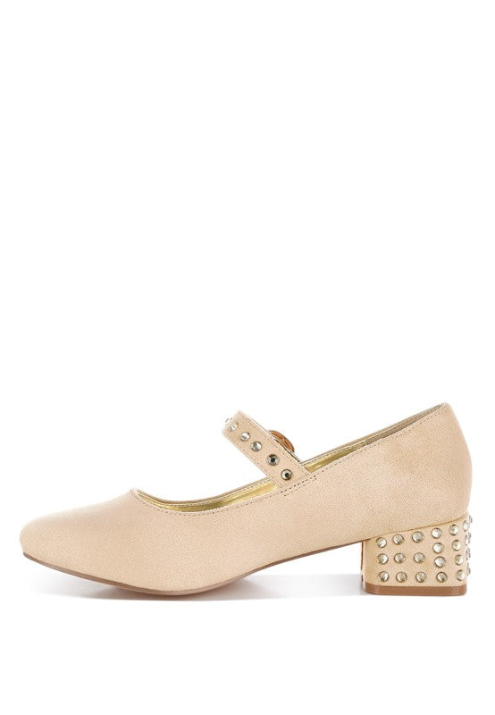 Sima Studded Mary Jane Pumps - Tigbul's Variety Fashion Shop