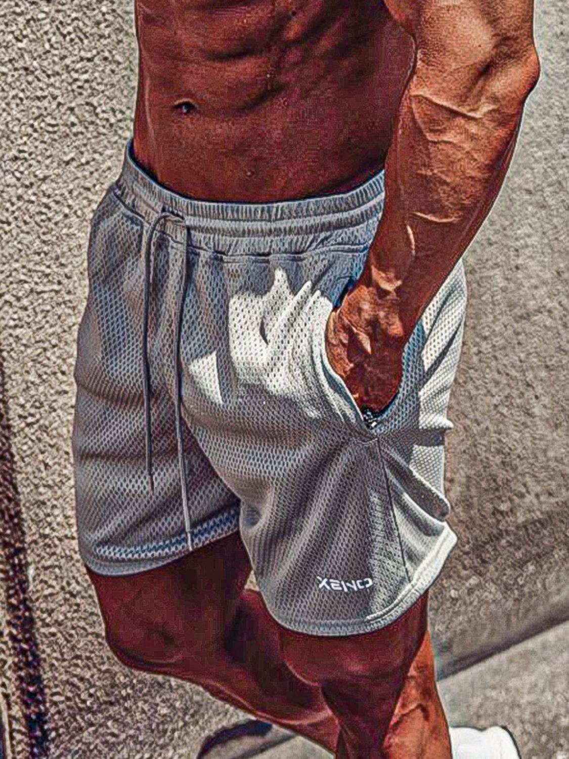 Men's Plus Size Drawstring Breathable Shorts - Tigbul's Variety Fashion Shop
