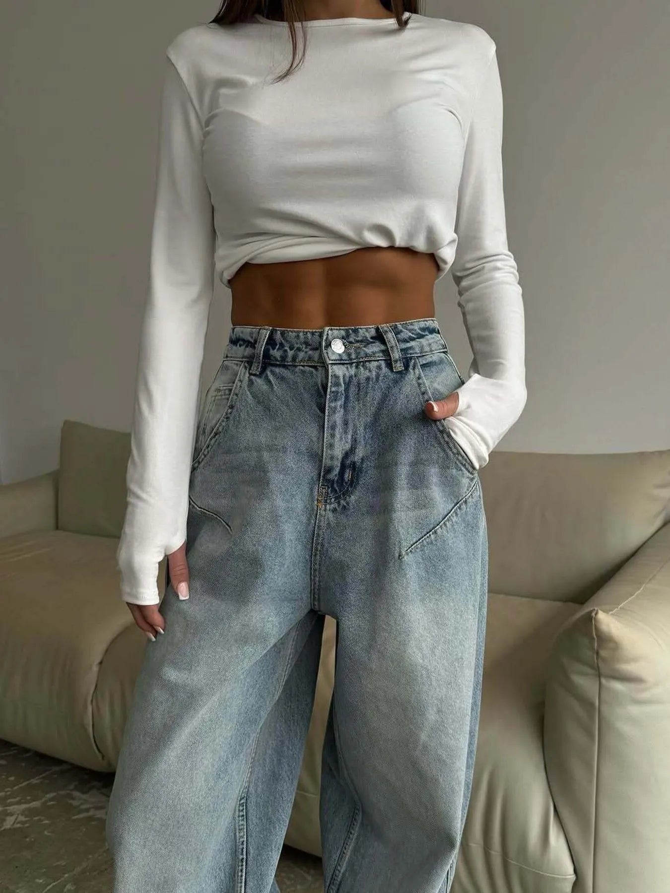 Wide Leg Jeans - Tigbul's Variety Fashion Shop