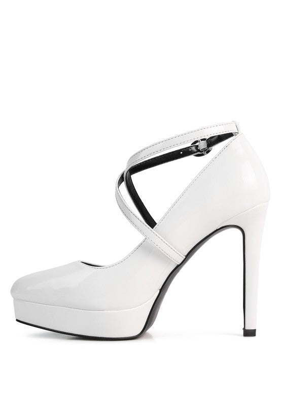 PIXIE DUST CROSS STRAPPED STILETTO SANDAL - Tigbul's Variety Fashion Shop