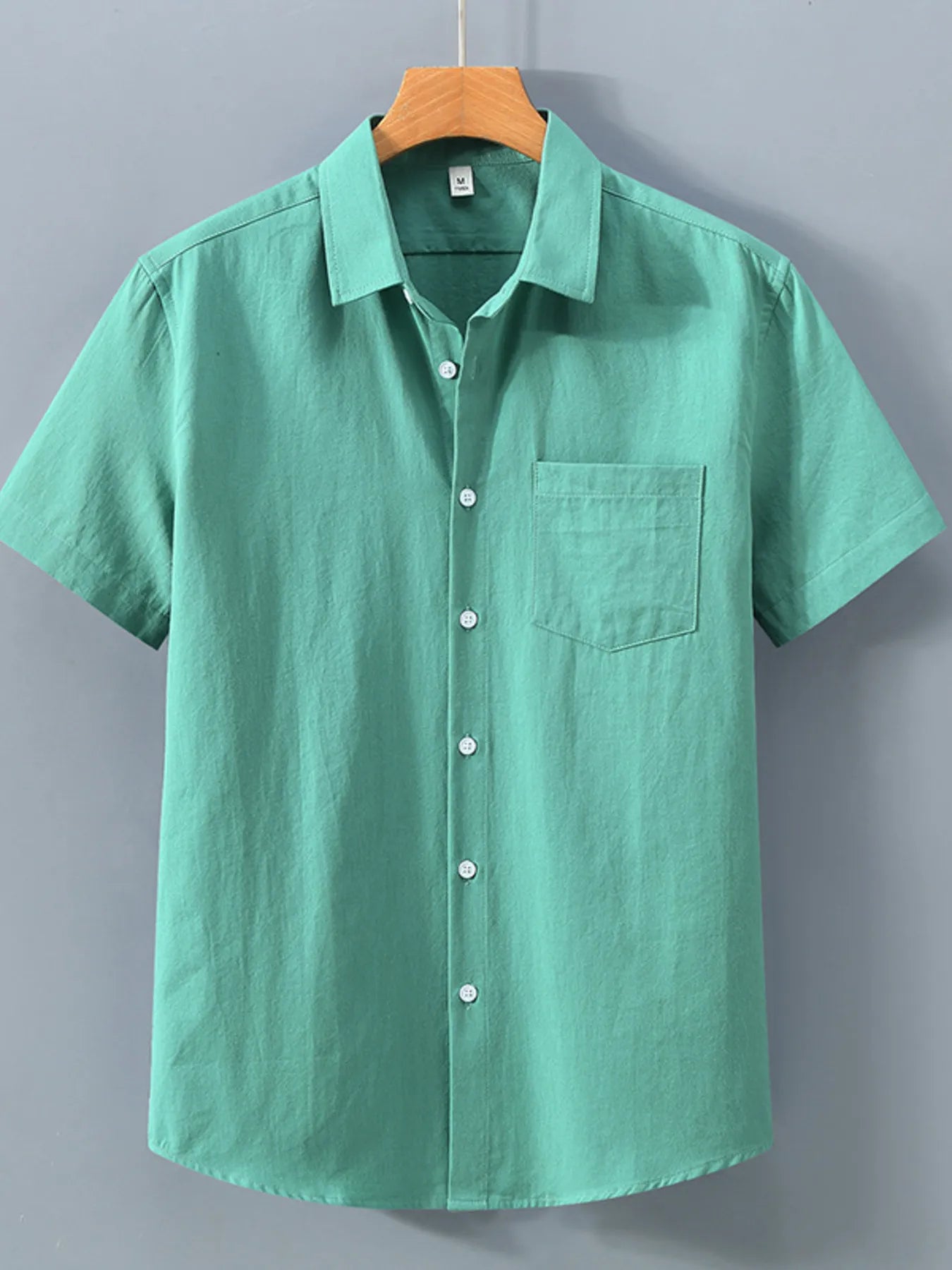 Men's Plus Size Button Up Short Sleeve Shirt - Tigbul's Variety Fashion Shop