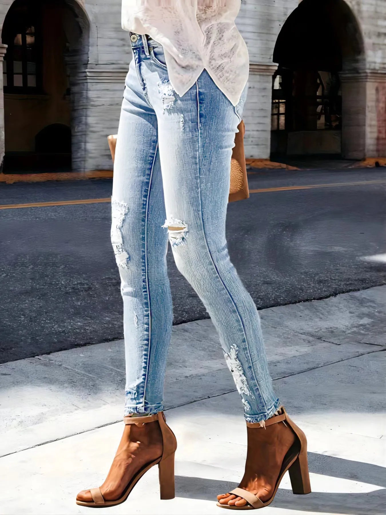 Distressed Skinny Jeans - Tigbul's Variety Fashion Shop