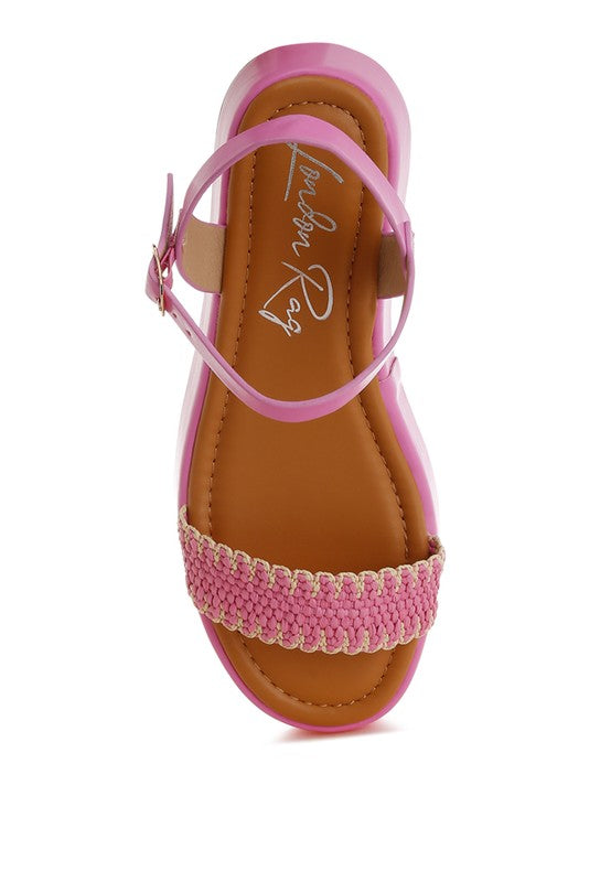 Anglong Raffia Flatform Sandals - Tigbul's Variety Fashion Shop