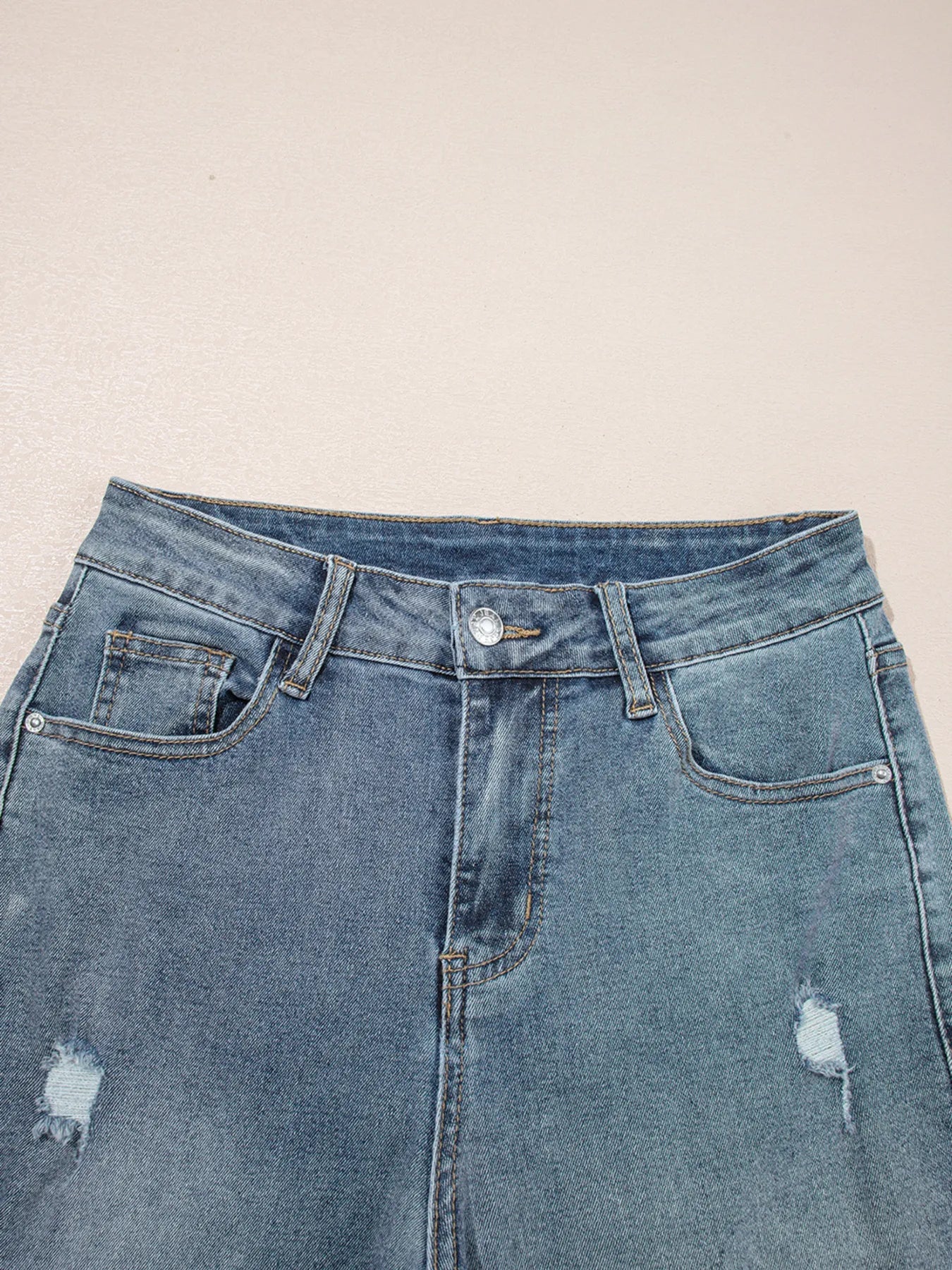 Distressed Ankle-length Straight Jeans - Tigbul's Variety Fashion Shop