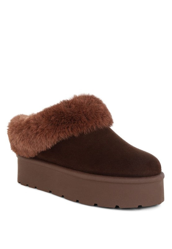 Aniso Faux Fur Slip On Snow Boots - Tigbul's Variety Fashion Shop