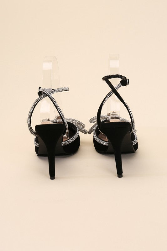 Double Bow Ankle Strap High Heel Sandals - Tigbul's Variety Fashion Shop