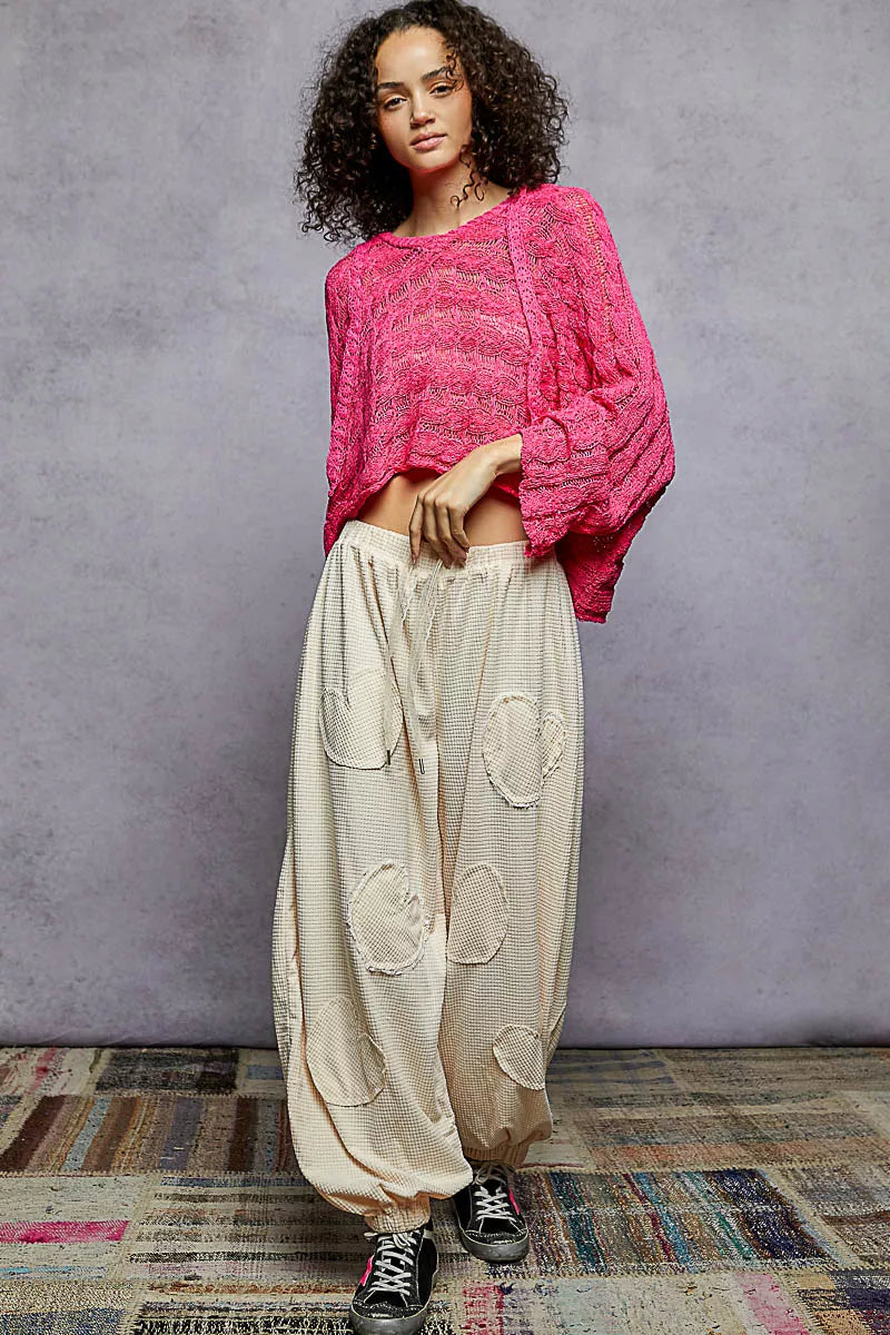 POL Cropped Hooded Knit Top with Full Sleeves - Tigbul's Variety Fashion Shop