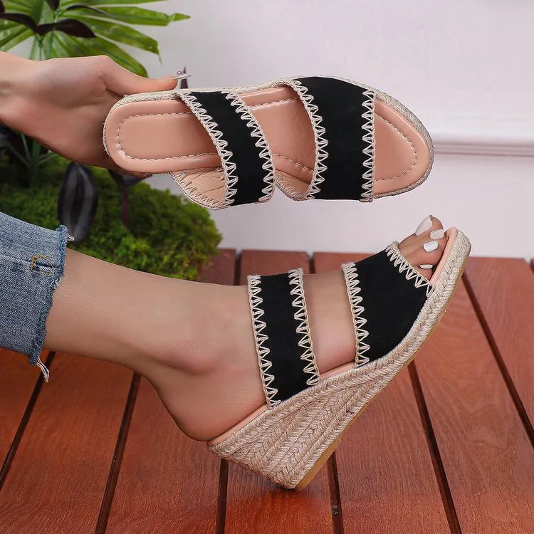 Espadrille Wedge Platform Sandals - Tigbul's Variety Fashion Shop