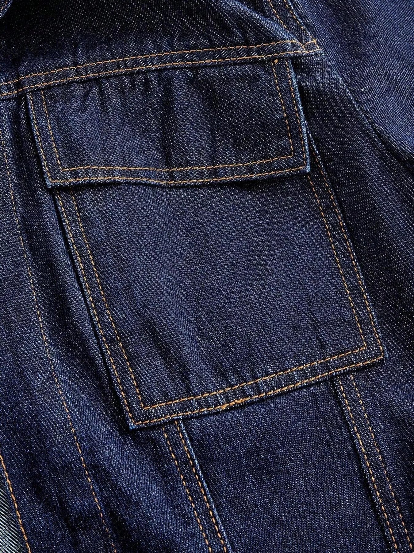 Tie Waist Long Sleeve Denim Jacket - Tigbul's Variety Fashion Shop