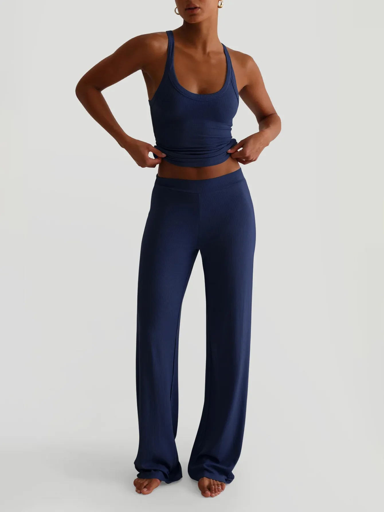 Scoop Neck Cami and Pants Set - Tigbul's Variety Fashion Shop