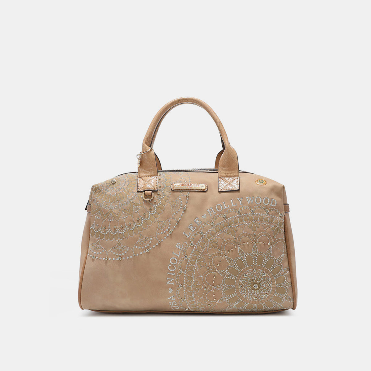 Nicole Lee USA Rhinestone Decor Boston Bag - Tigbul's Variety Fashion Shop