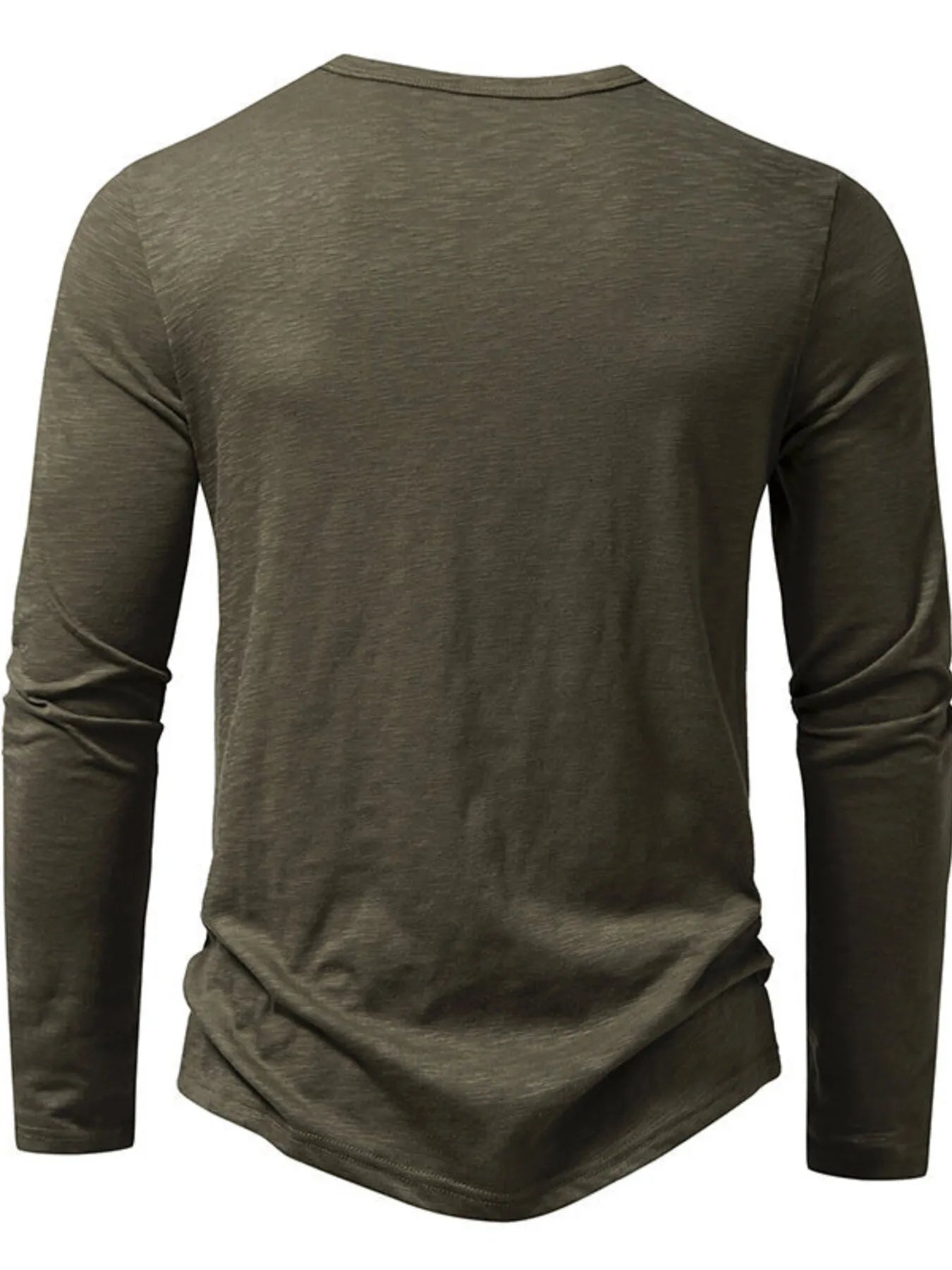 Men's Button Detail Long Sleeve T-Shirt - Tigbul's Variety Fashion Shop