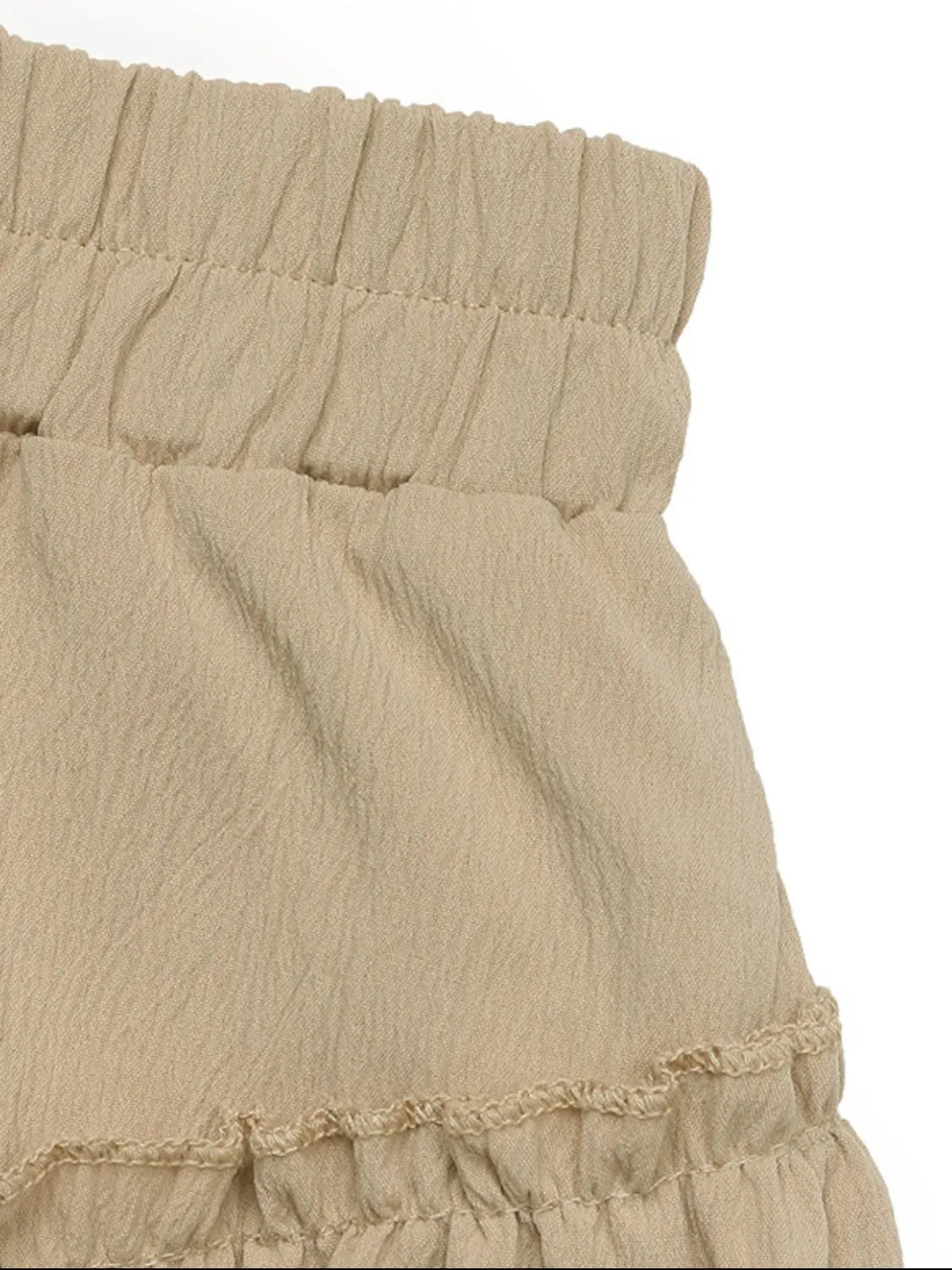 Elastic Waist Layered Skirt - Tigbul's Variety Fashion Shop